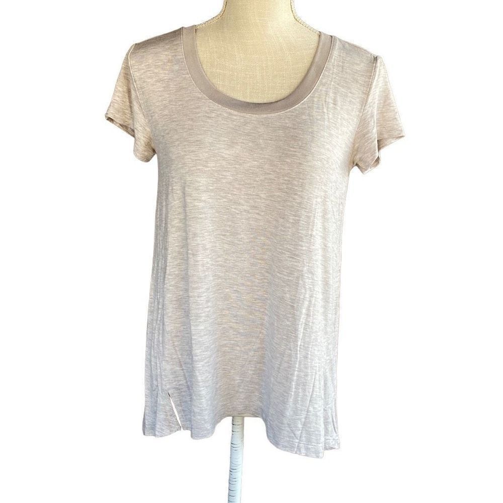 H by Halston Essentials Scoop Neck Knit Top Heather/Flint Grey - Size XS